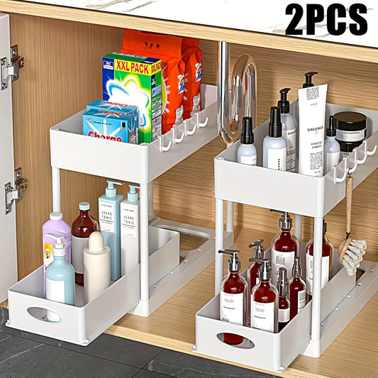 2-Piece Under-Sink Storage Rack Set