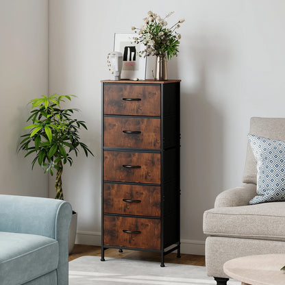 48" Dresser w/ 5 Fabric Drawers