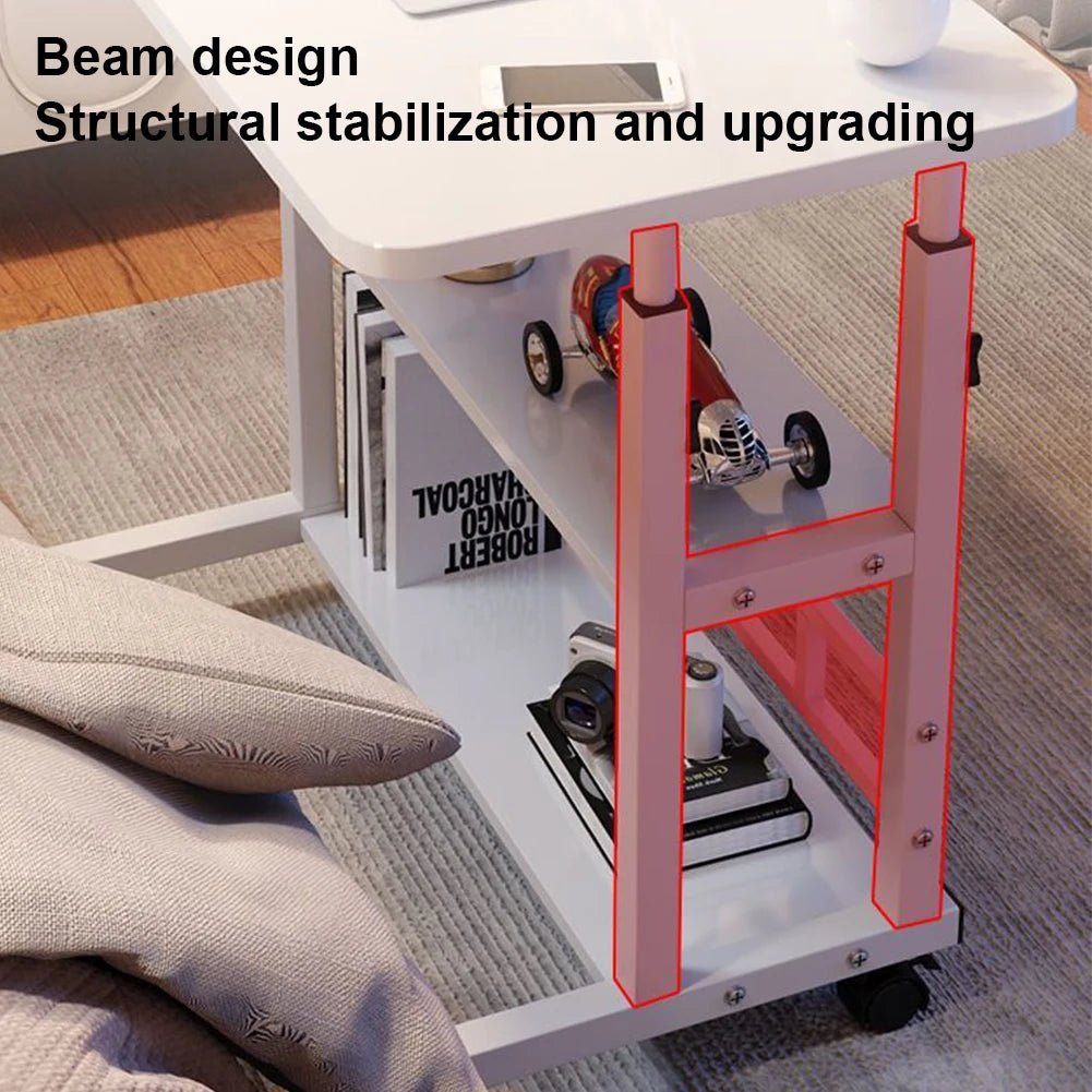 Multi-Layer Adjustable Wooden Computer Desk Workstation