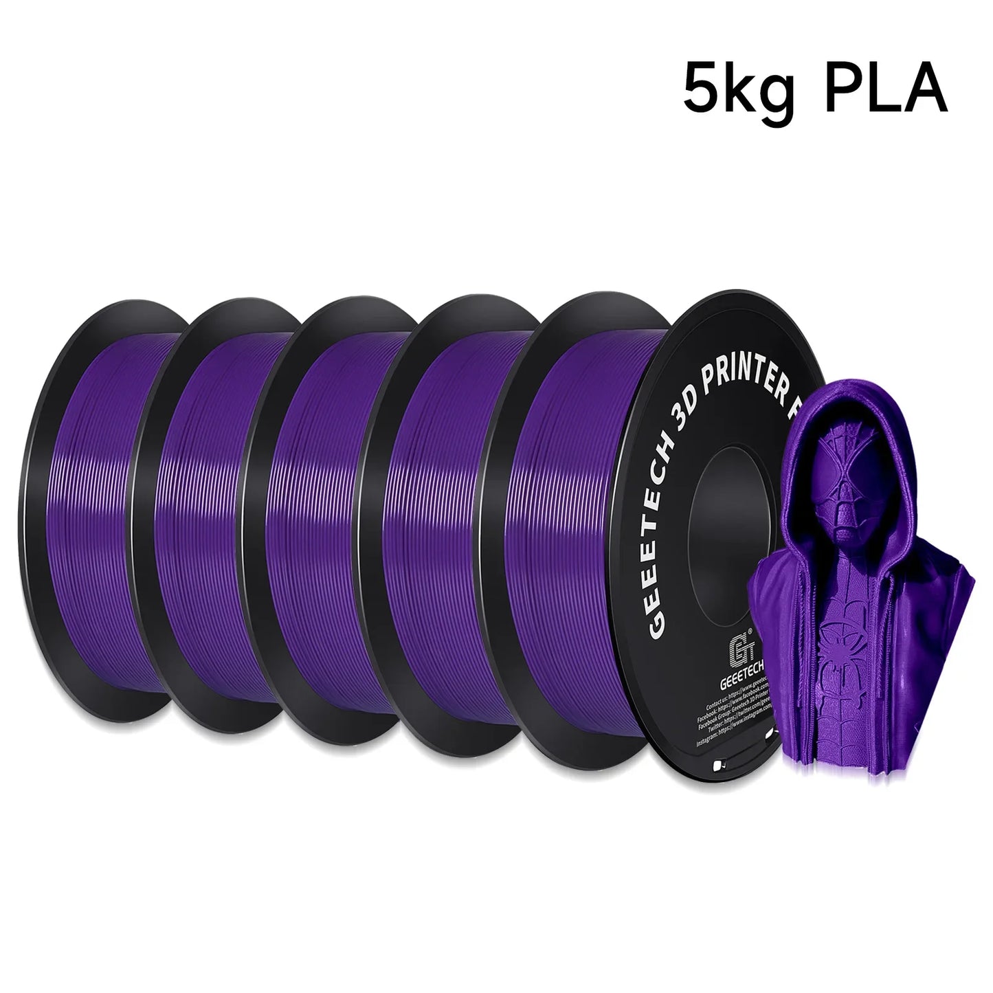 Standard 1.75mm PLA Filament for 3D Printer multiple colors