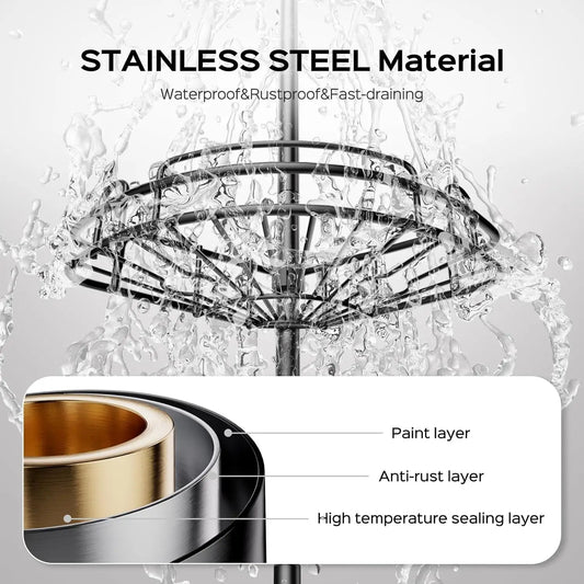 4-Tier Adjustable Pole Shower Caddy