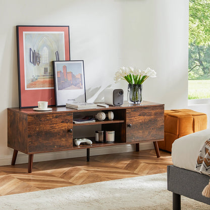 60" Wooden Fireplace Tv Stand Entertainment Center