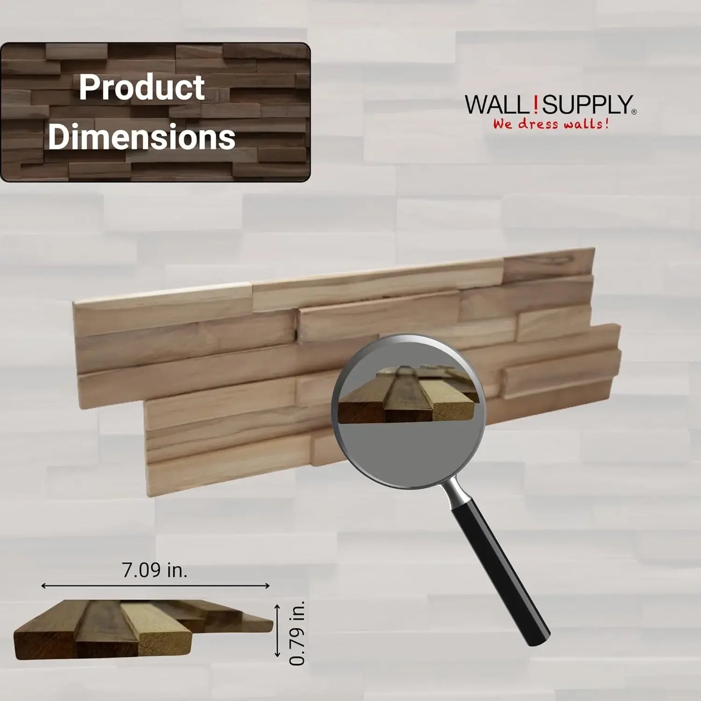UltraWood Firenze Reclaimed Teak Wood 3D Wall Panels
