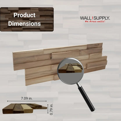 UltraWood Firenze Reclaimed Teak Wood 3D Wall Panels