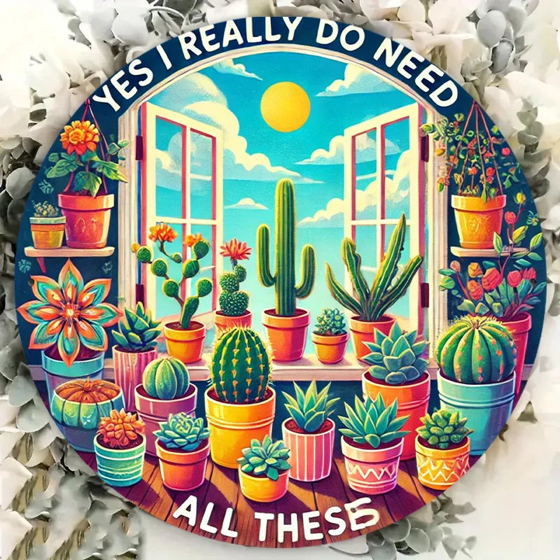 Vintage-Inspired 7.8" Round Aluminum Metal Sign