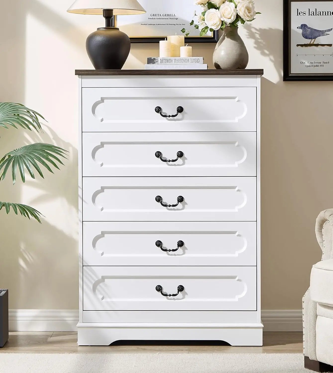 Cherry Wood Farmhouse Dresser for Bedroom