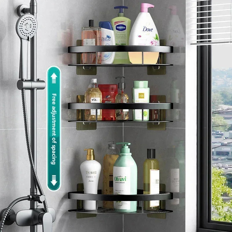 Bathroom 2 pc Aluminum Corner Shelf