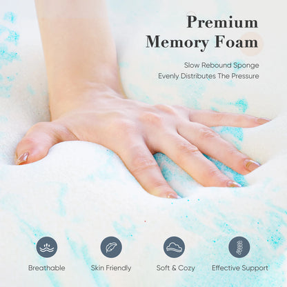 JHK 2-3 Inch Gel Memory Foam Mattress Topper