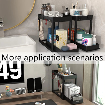 2-Piece Under-Sink Storage Rack Set