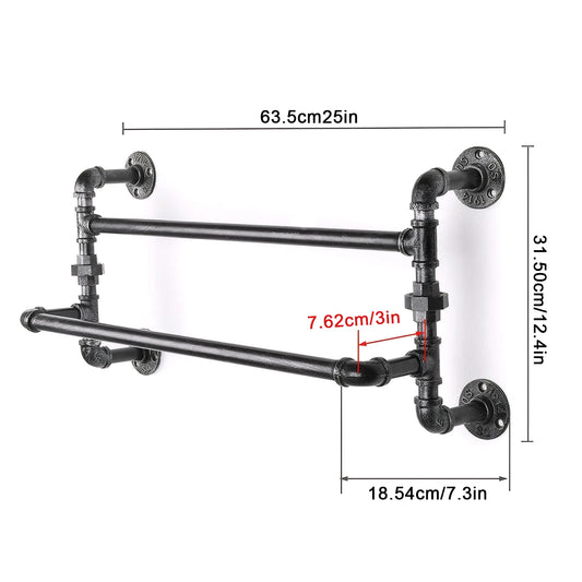 Vintage Wrought Iron Towel Hanger