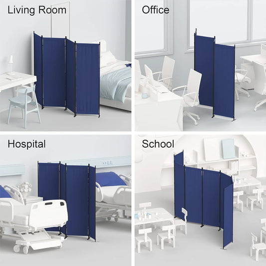Portable Room Divider, 4 Panel Folding Privacy Screen