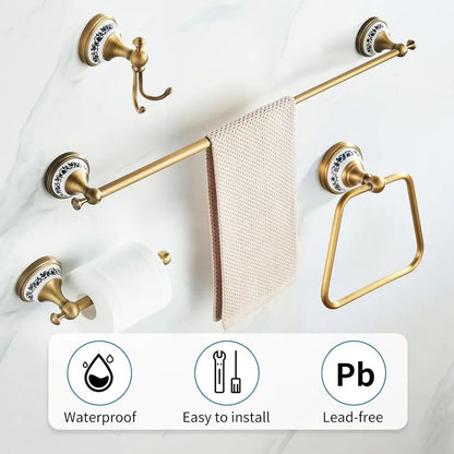Antique Bronze Bathroom Hardware Set