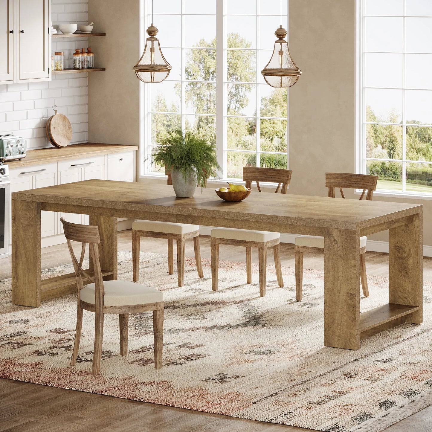 Modern Dining Table for 6-8 People,
