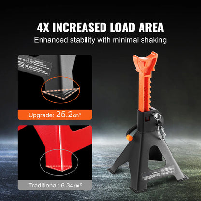 3/6 Ton Capacity  Car Locking Jack Stands