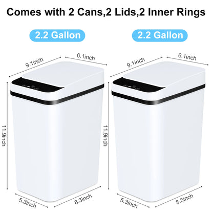 2 PK 12L Automatic Bathroom  Trash Cans