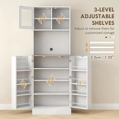 66.5" Tall Kitchen Pantry Storage Cabinet