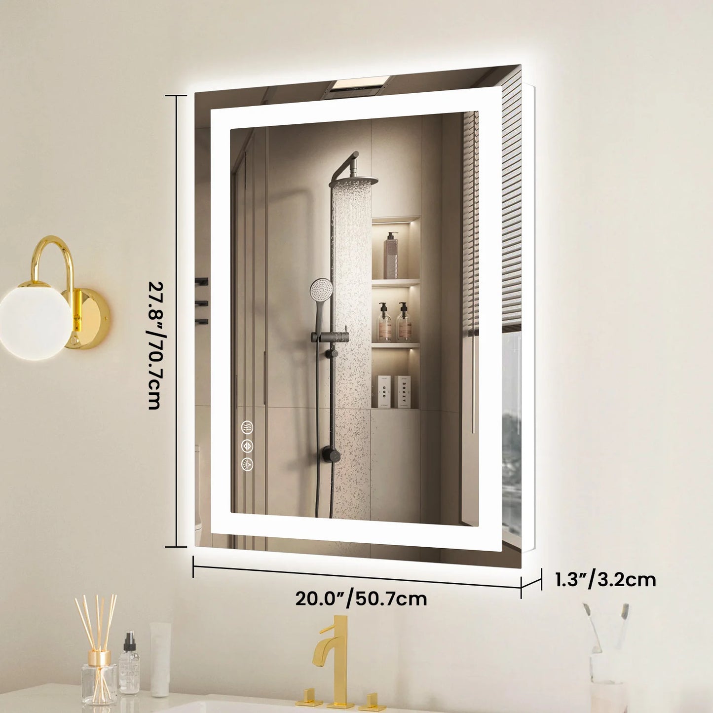36"x 24"LED Bathroom Mirror