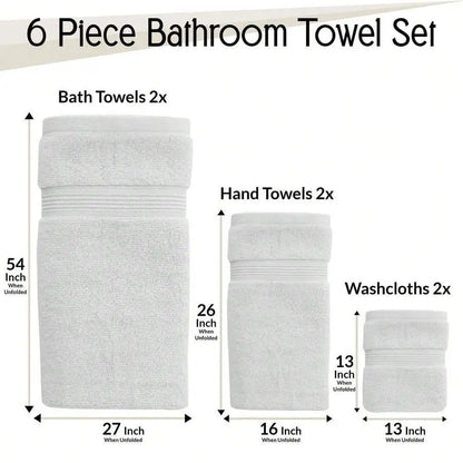 6-Piece Cotton Towel Set