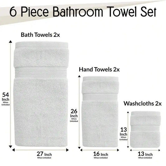6-Piece Cotton Towel Set