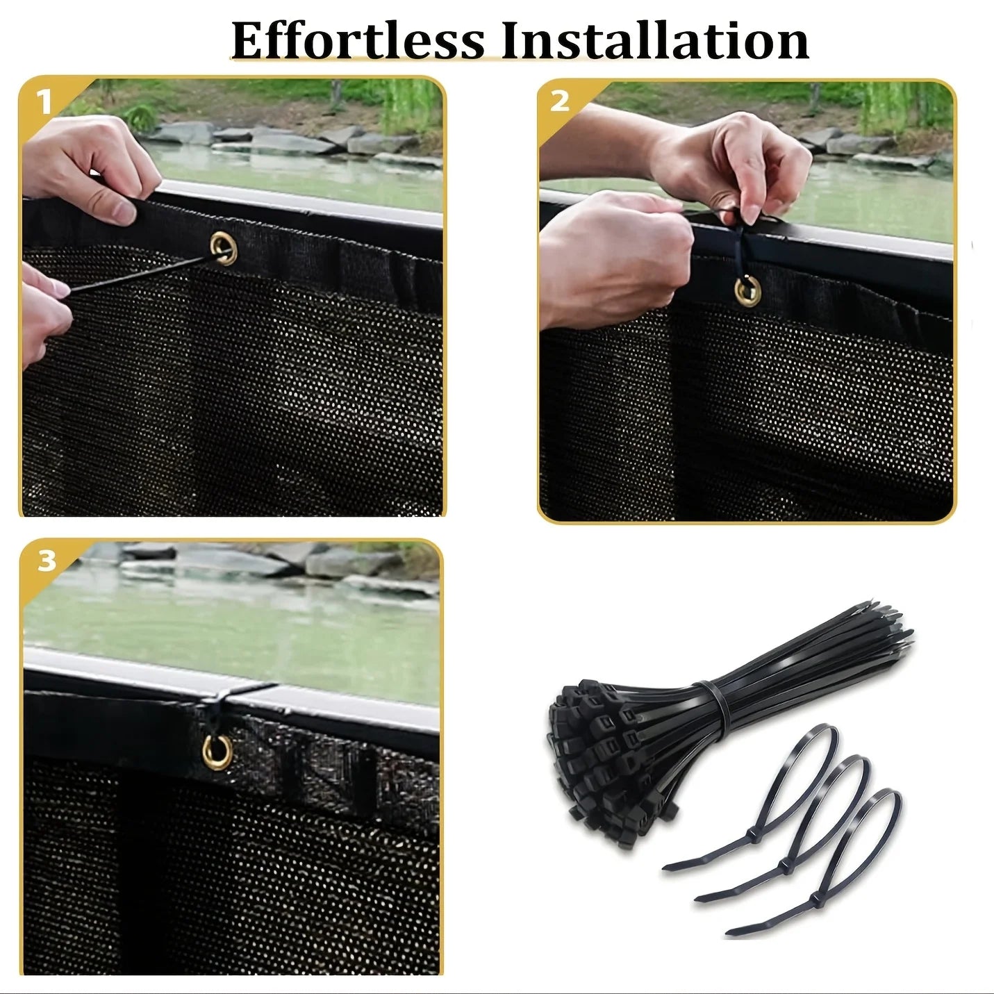 6' X 15'  Heavy Duty Mesh Shade Privacy Screen