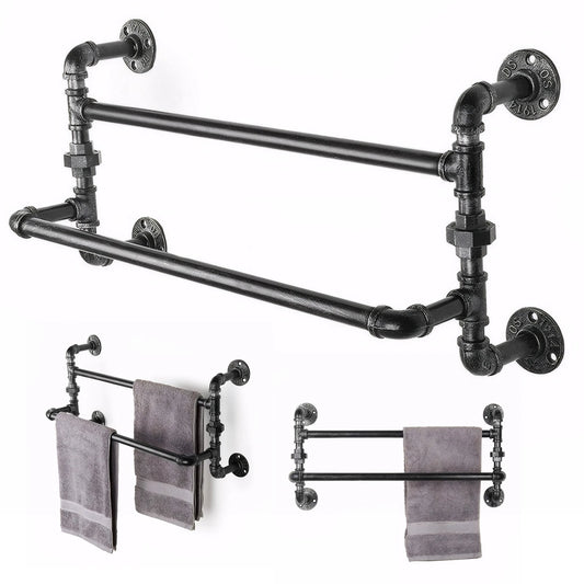 Vintage Wrought Iron Towel Hanger