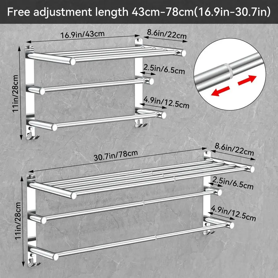 Stainless Steel Bath Towel Holders