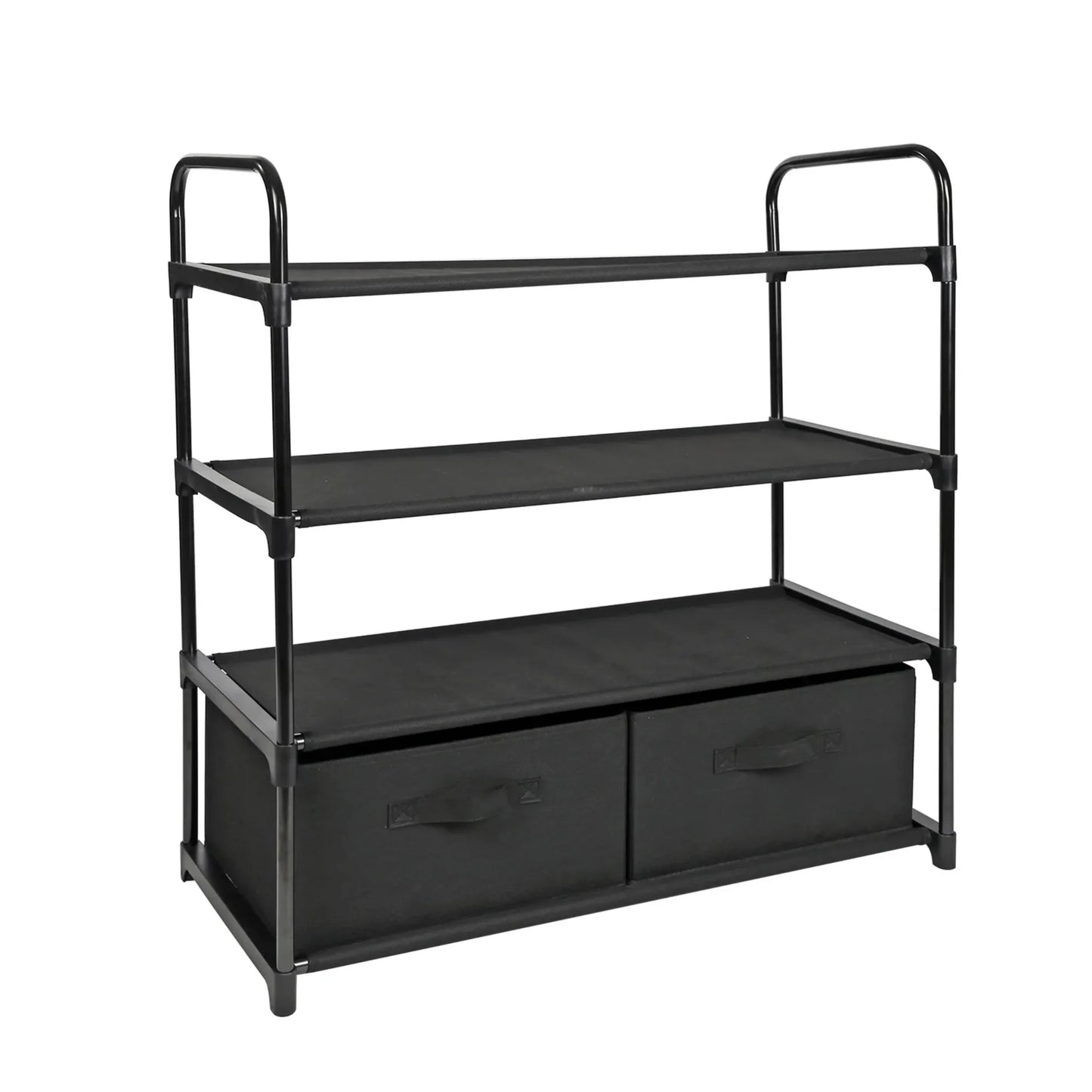 4 Shelf Closet Organizer w/ 2 Bins