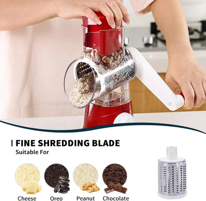 3-in-1 Cheese Grater Set - Hand Crank Slicer