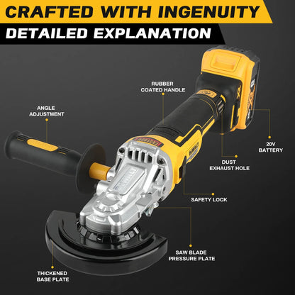 18V Lithium - Powered Brushless Angle Grinder