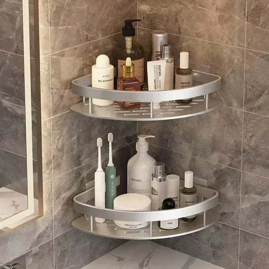 Bathroom 2 pc Aluminum Corner Shelf