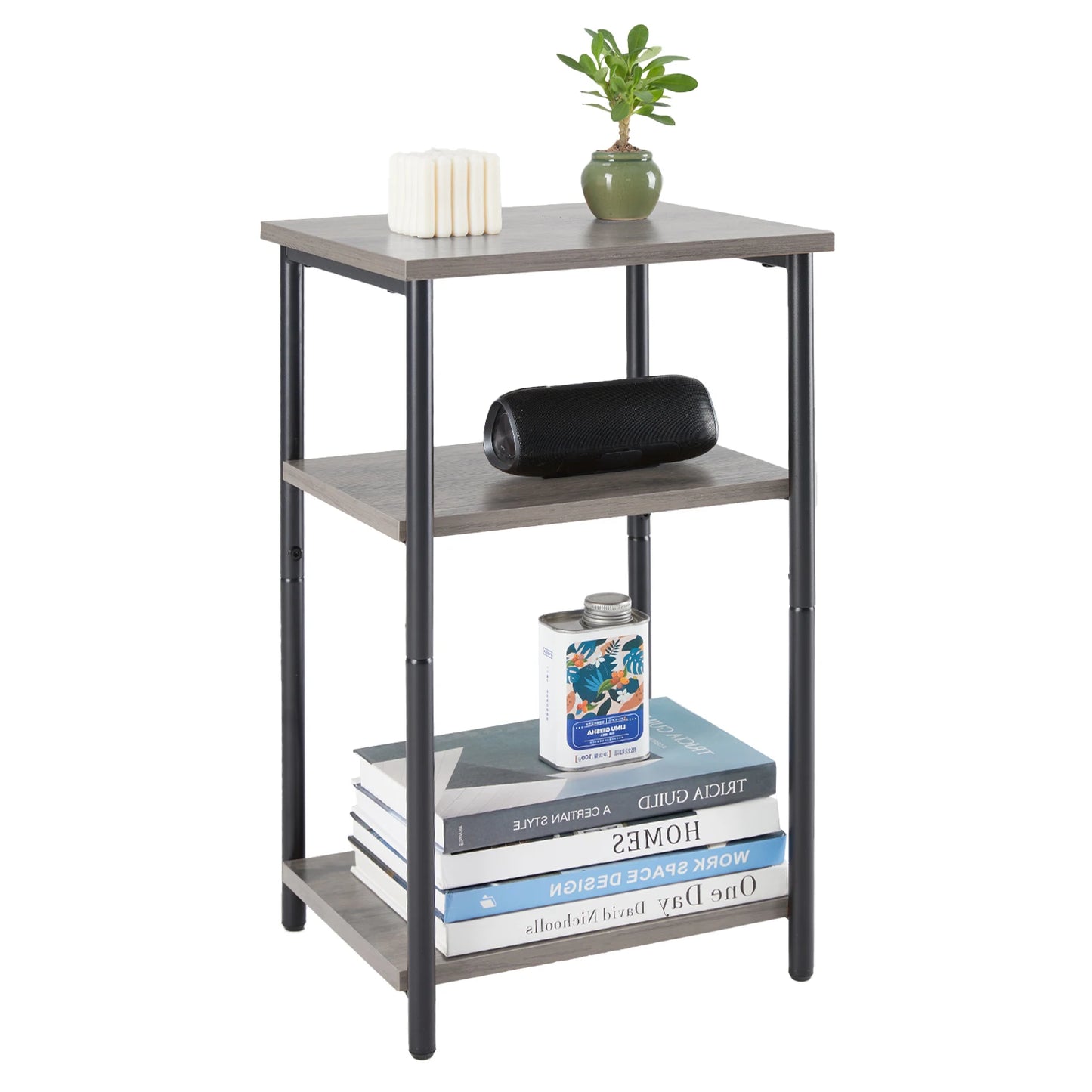 Steel Frame Small Nightstand, space saver