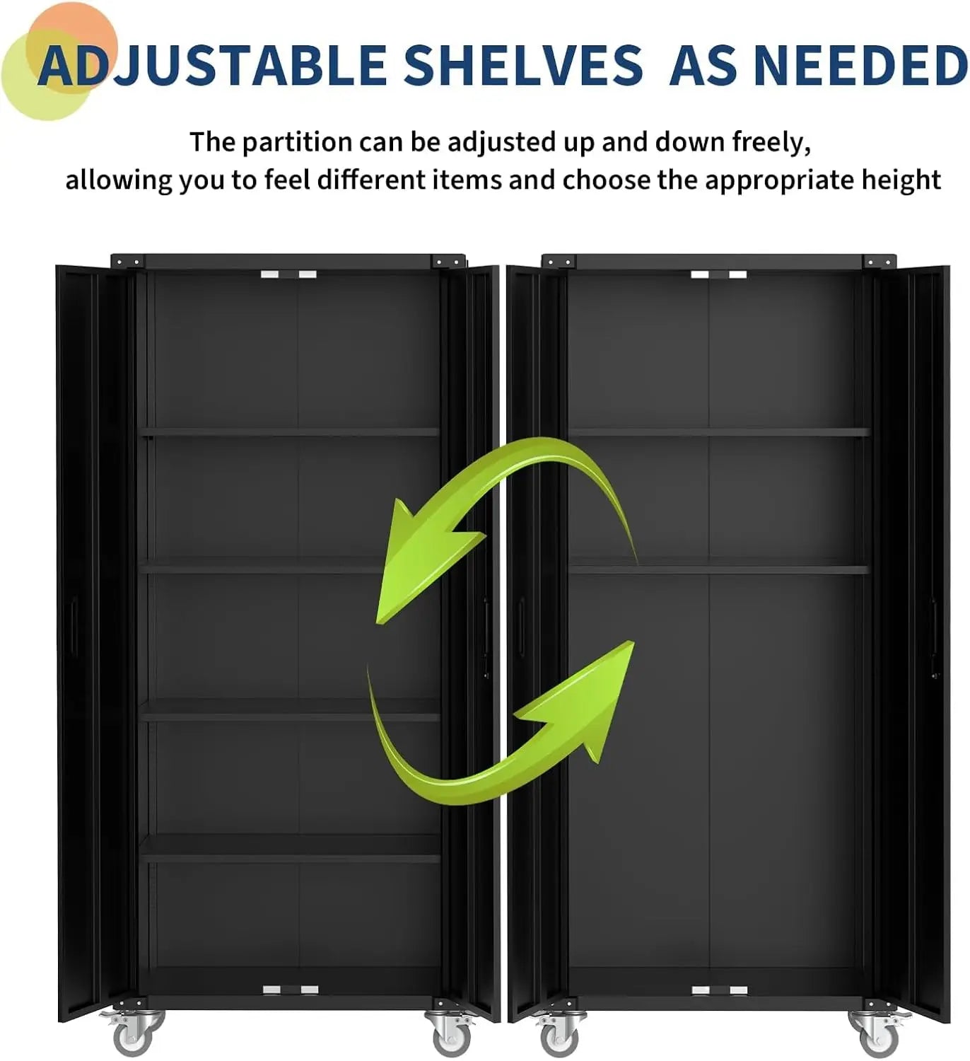 72" Lockable Metal Cabinet w/Adjustable Shelves/Pegboard