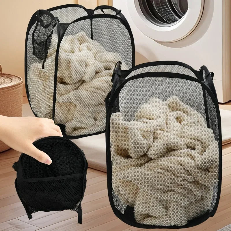 Folding  Mesh laundry Sorting Basket