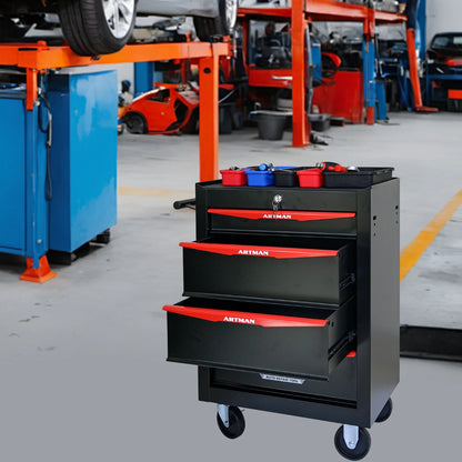 Rolling Metal Tool Chest with 4ea 20" Drawers, with Ball Bearing Drawer Slides