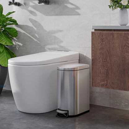 Stainless Steel Garbage Bins w/Removable Inner Buckets