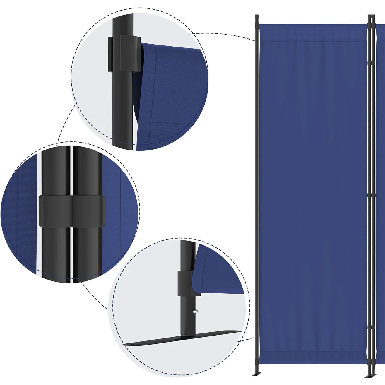 Portable Room Divider, 4 Panel Folding Privacy Screen