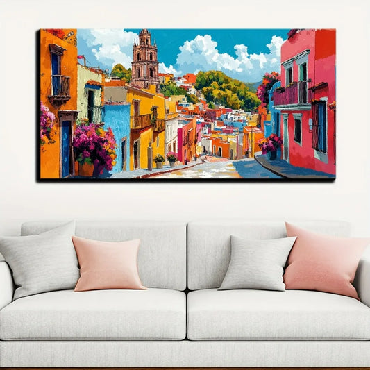 Mexican rural street Colorful interior Wall Decoration Mural