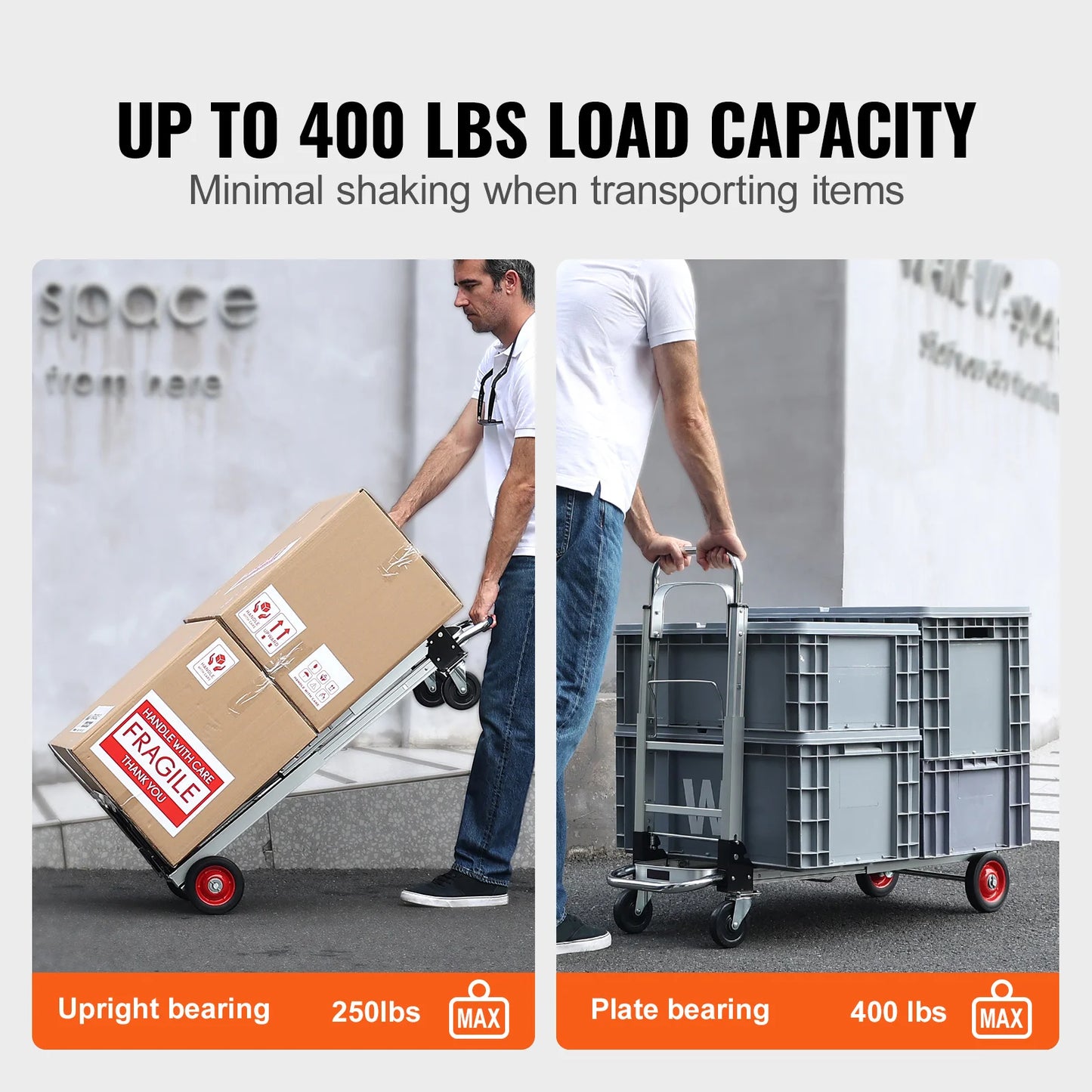 Portable Hand Truck Dolly, Lightweight Folding