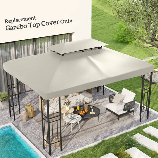 13' X 10' 2-Tier Gazebo Canopy Top Cover Replacement