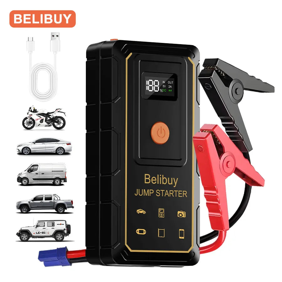 2000A Car Jump Starter, Power Bank and Emergency LED Light