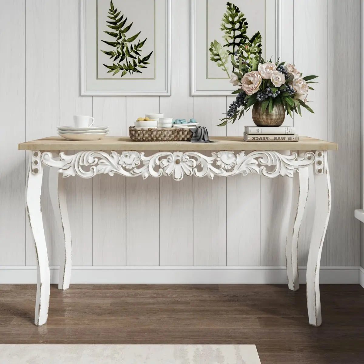 Antique Console Table Entryway Hallway, Living Room