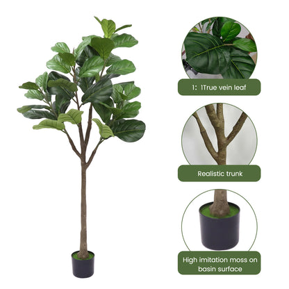 Safe And Artificial Tree Plant w/ Exquisite Flower Pots,