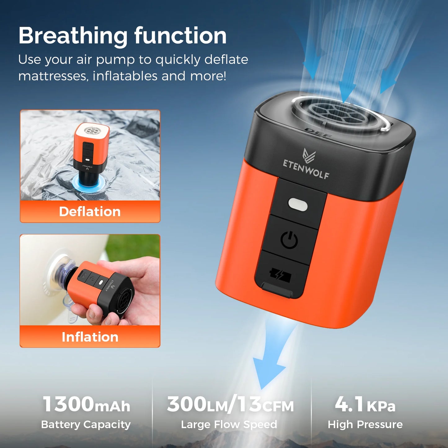 Multi-use Electric Air Pump 2600mAh