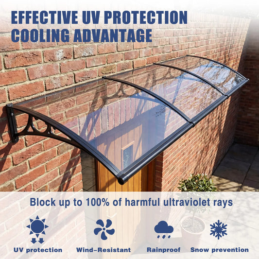 Awning for Door Entrance with Aluminum Alloy Bracket