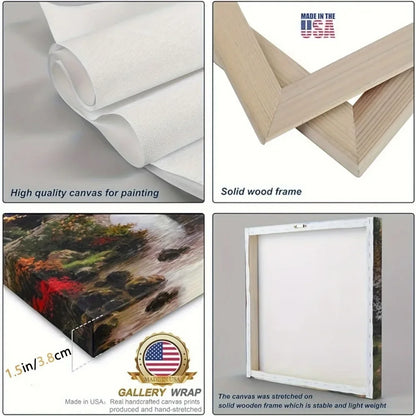 1.5 inch thick pine framed turtle canvas wall art