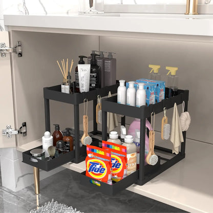 2-Piece Under-Sink Storage Rack Set
