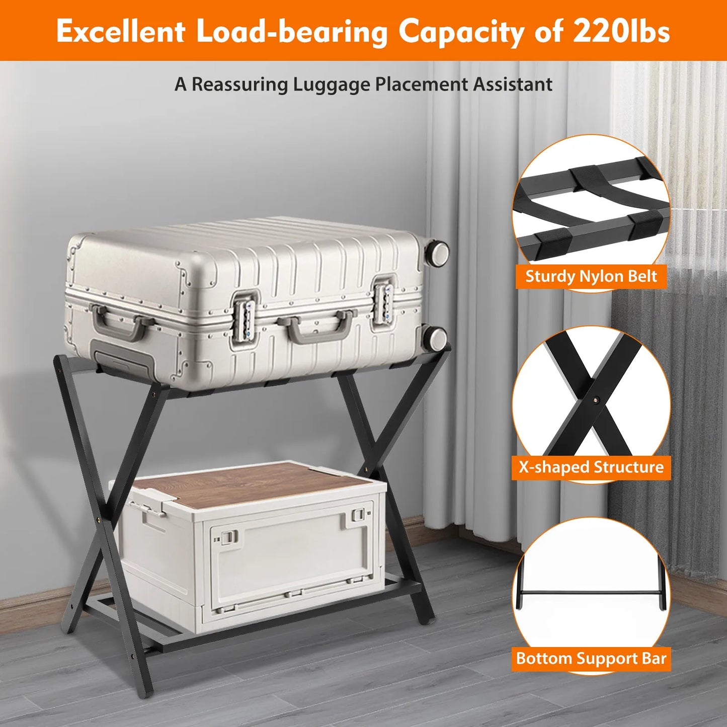 Foldable Luggage  Suitcase Stand